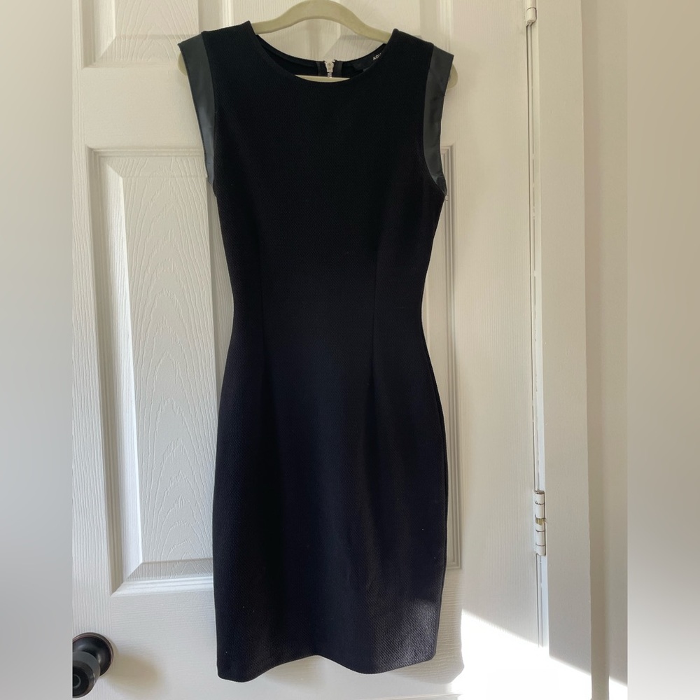 Aqua black body con dress